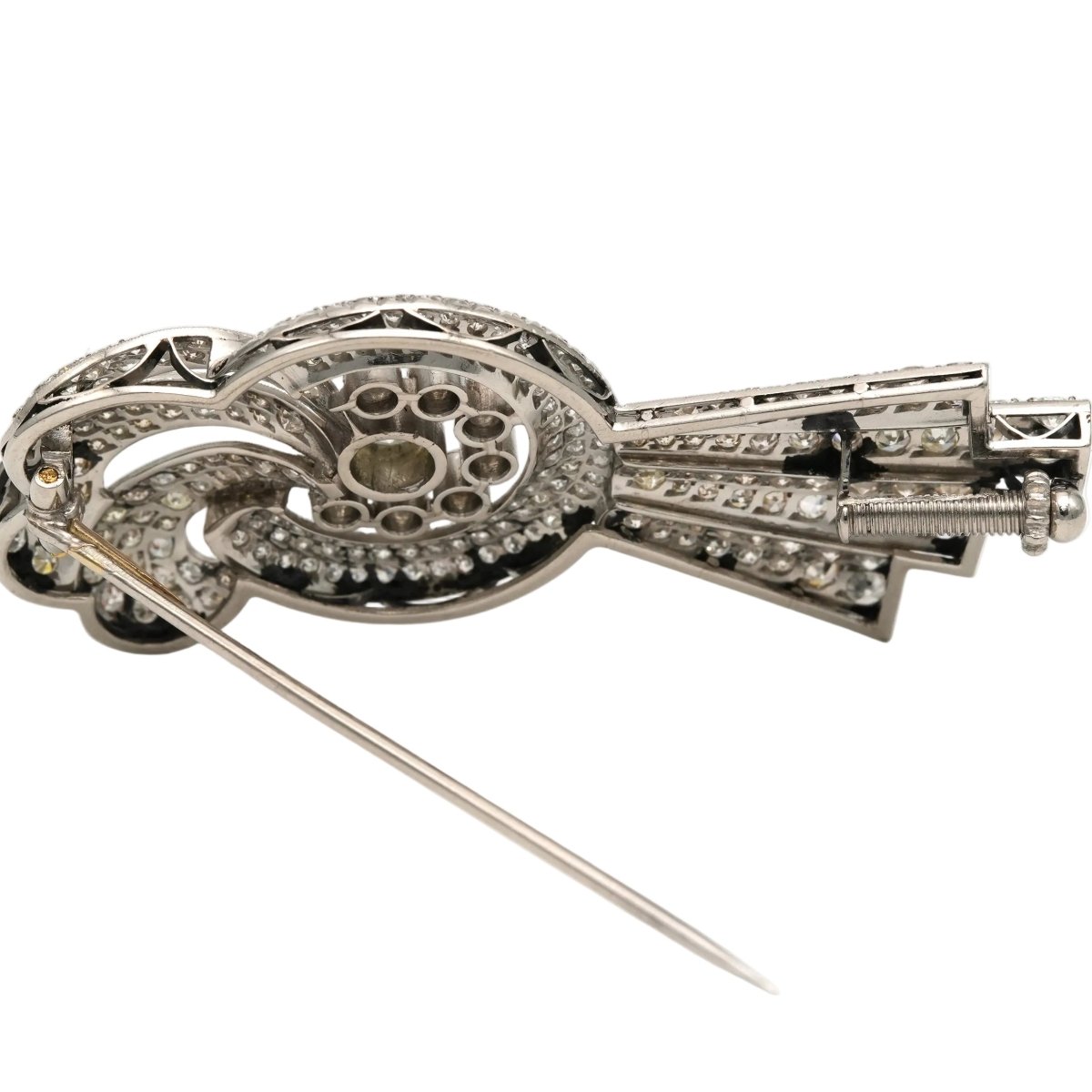 Broche Épingle en or blanc et diamants - Castafiore