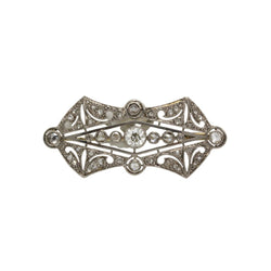Broche Épingle en or blanc et diamants - Castafiore