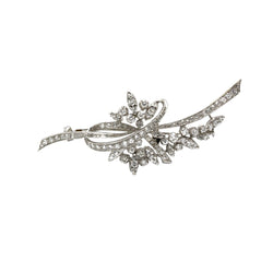 Broche Épingle en or blanc et diamants - Castafiore