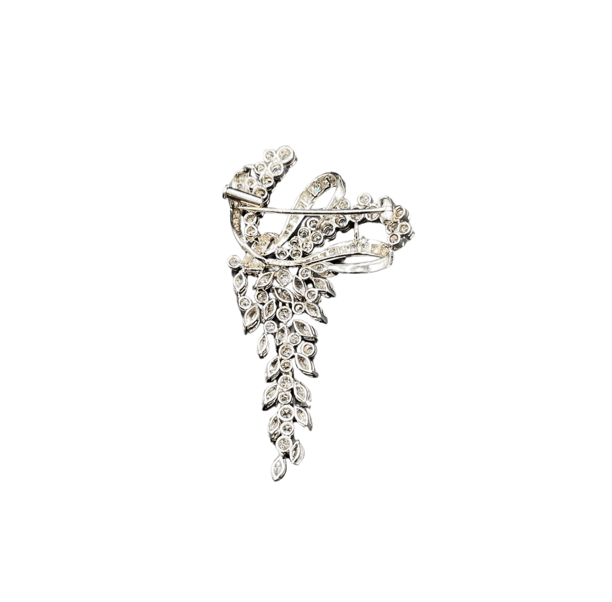 Broche Epingle en or blanc et diamants - Castafiore