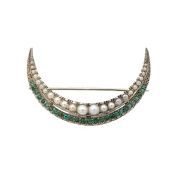 Broche Épingle en or blanc et perles - Castafiore