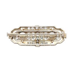 Broche Épingle en or blanc, perles et diamants - Castafiore