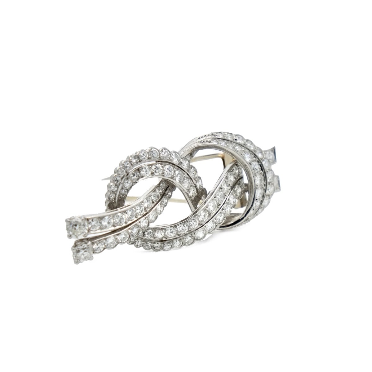 Broche Épingle en or blanc, platine et diamants - Castafiore
