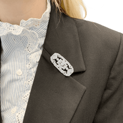 Broche Épingle en or blanc, platine et diamants - Castafiore