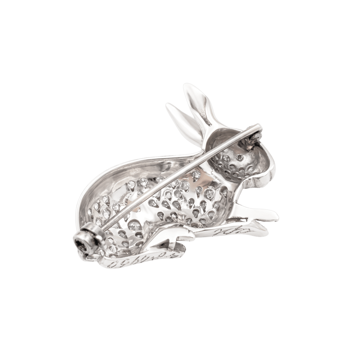 Broche Épingle en or blanc, platine et diamants - Castafiore