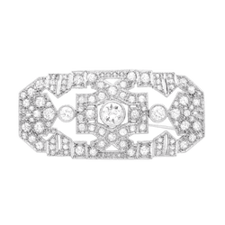 Broche Épingle en or blanc, platine et diamants - Castafiore