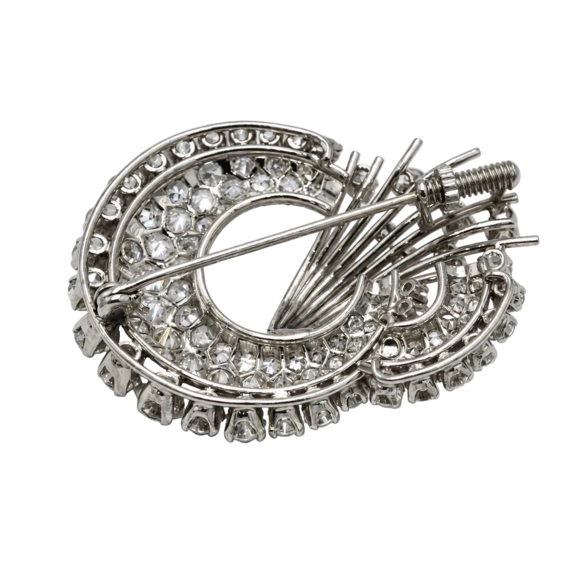 Broche Épingle en or blanc, platine et diamants - Castafiore