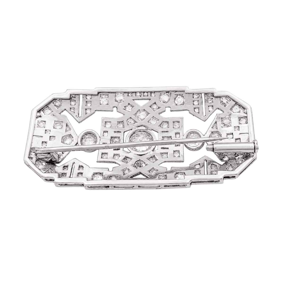 Broche Épingle en or blanc, platine et diamants - Castafiore