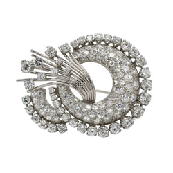 Broche Épingle en or blanc, platine et diamants - Castafiore
