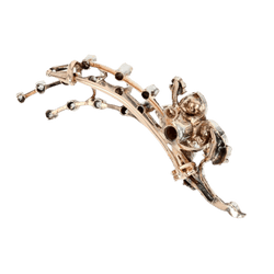 Broche Épingle en or jaune, argent et diamants - Castafiore