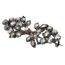 Broche Épingle en or jaune, argent et diamants - Castafiore