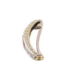 Broche Épingle en or jaune, argent, rubis et diamants - Castafiore