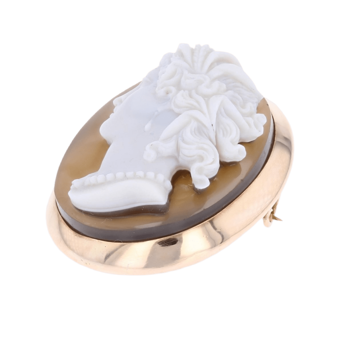 Broche Épingle en or jaune et agate - Castafiore