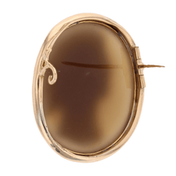 Broche Épingle en or jaune et agate - Castafiore