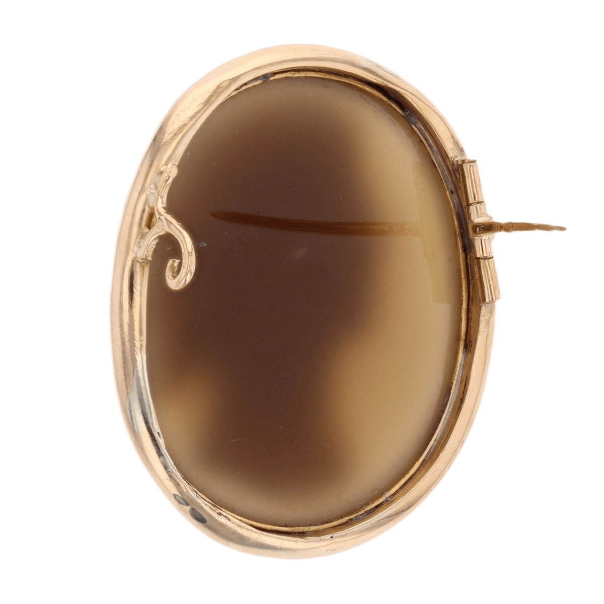 Broche Épingle en or jaune et agate - Castafiore