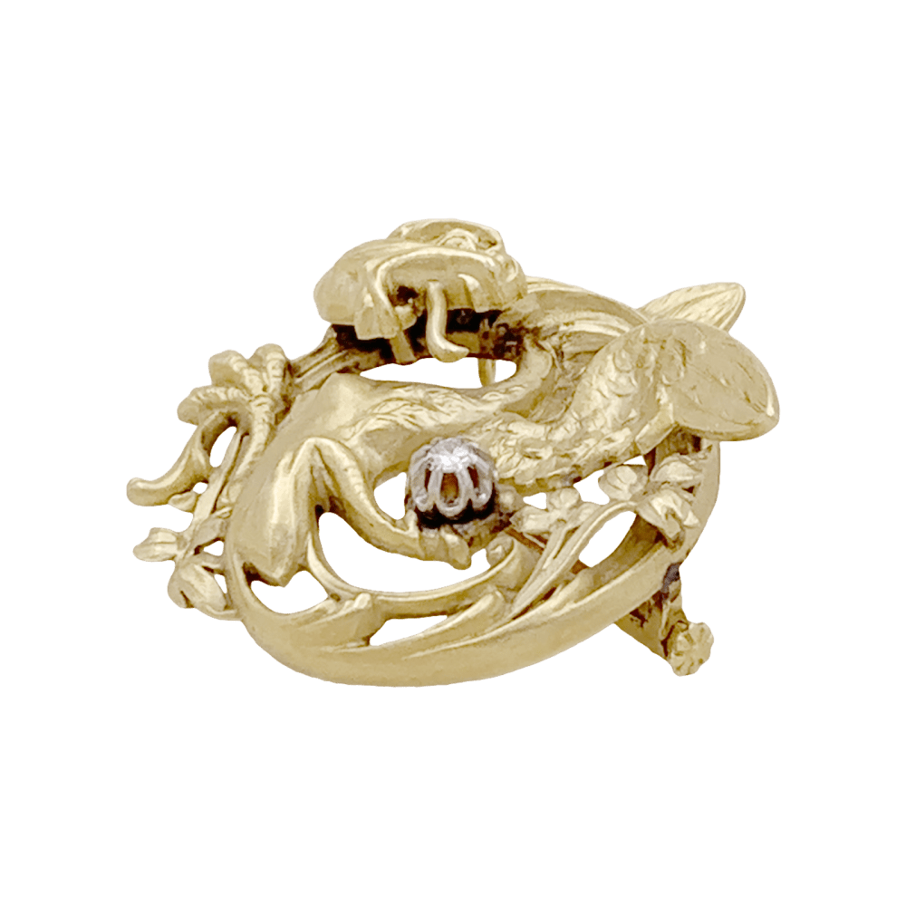 Broche Épingle en or jaune et diamant - Castafiore