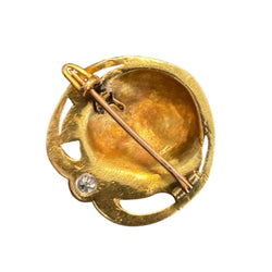 Broche Épingle en or jaune et diamant