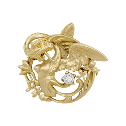 Broche Épingle en or jaune et diamant - Castafiore