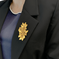 Broche Épingle en or jaune et diamant - Castafiore
