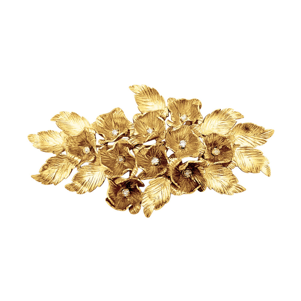 Broche Épingle en or jaune et diamant - Castafiore