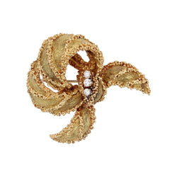 Broche Épingle en or jaune et diamants - Castafiore