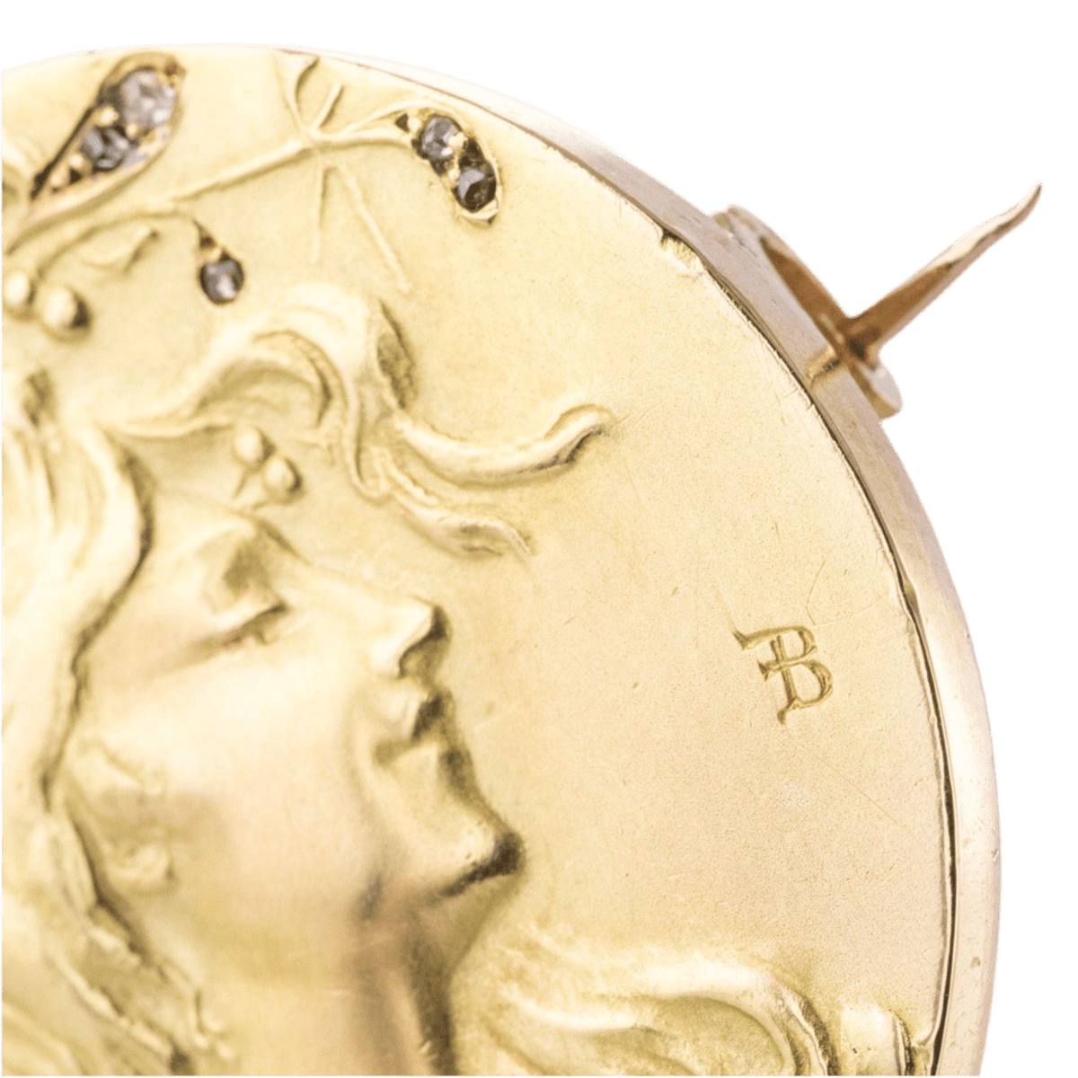 Broche Épingle en or jaune et diamants - Castafiore