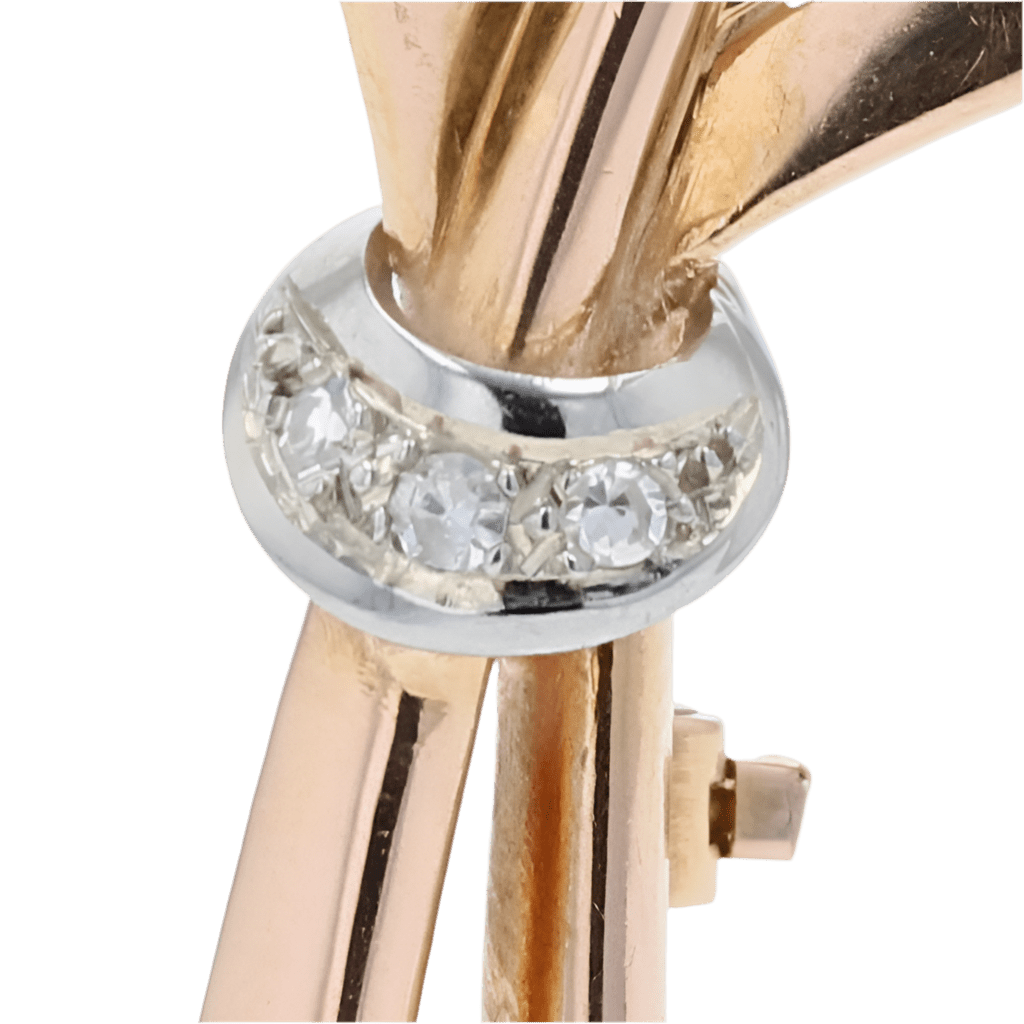 Broche Épingle en or jaune et diamants - Castafiore