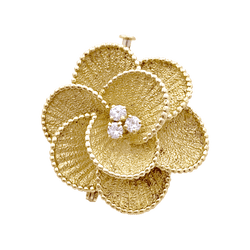 Broche Épingle en or jaune et diamants - Castafiore