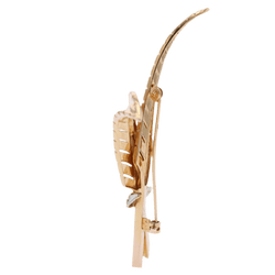 Broche Épingle en or jaune et diamants - Castafiore