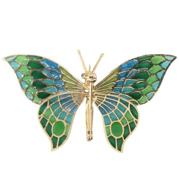 Broche Épingle en or jaune et émeraude - Castafiore