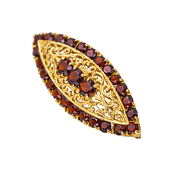 Broche Épingle en or jaune et grenat - Castafiore