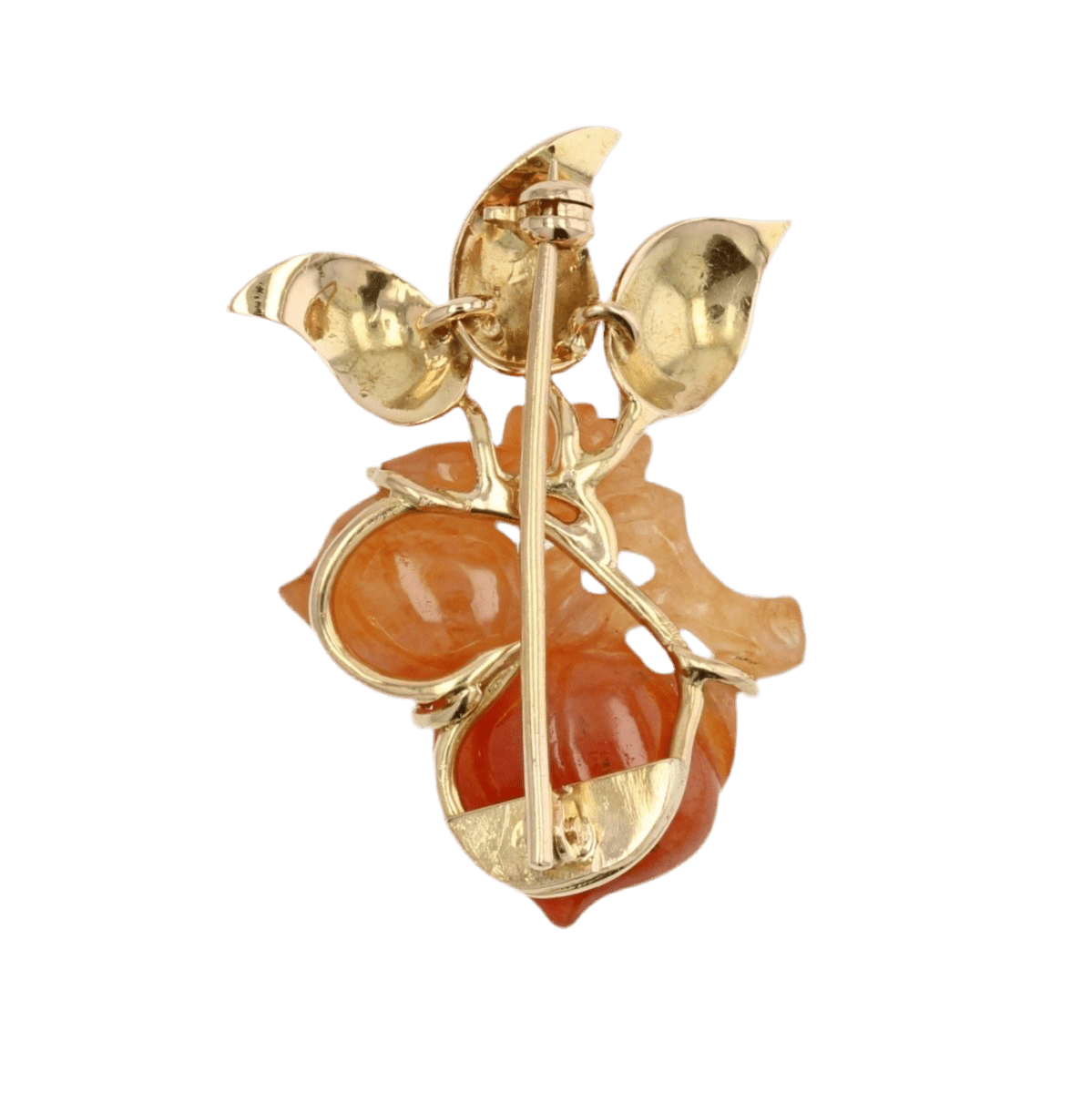 Broche Épingle en or jaune et jade - Castafiore