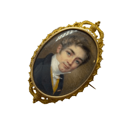 Broche Épingle en or jaune et nacre - Castafiore