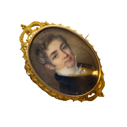 Broche Épingle en or jaune et nacre - Castafiore