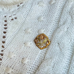 Broche Épingle en or jaune et perle - Castafiore