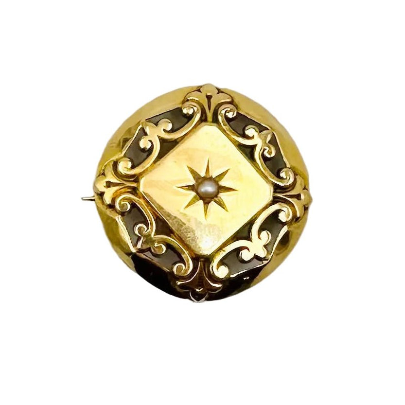 Broche Épingle en or jaune et perle - Castafiore