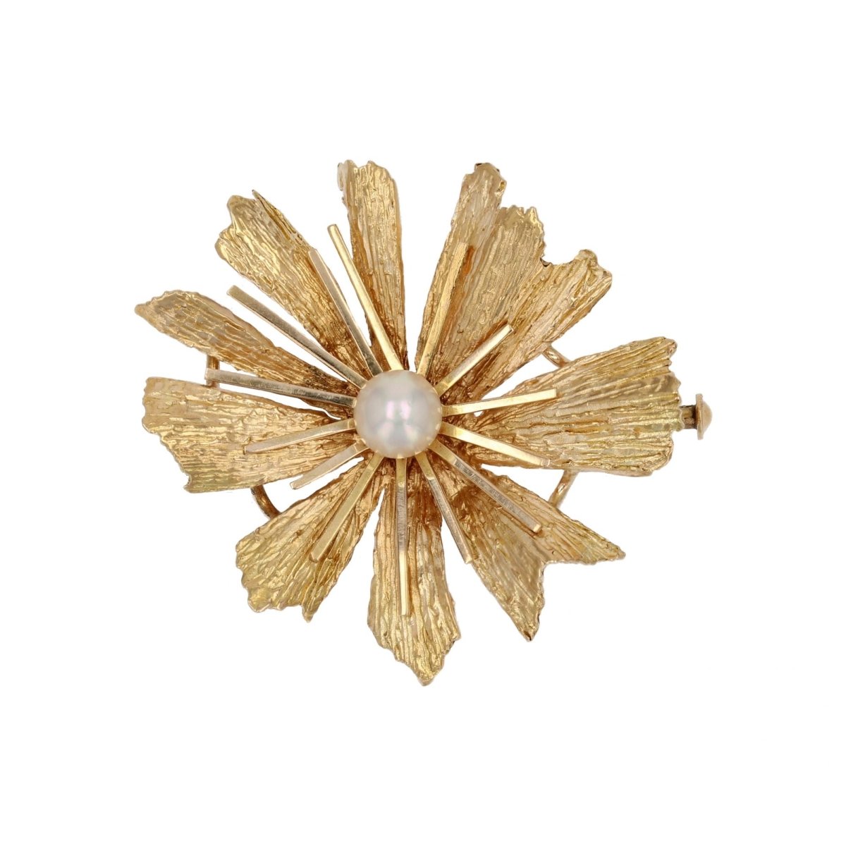 Broche Épingle en or jaune et perle - Castafiore