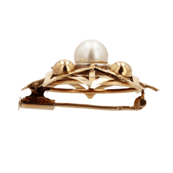 Broche Épingle en or jaune et perles - Castafiore