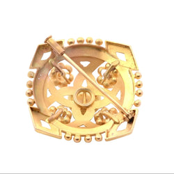 Brooch antique gold and pearls