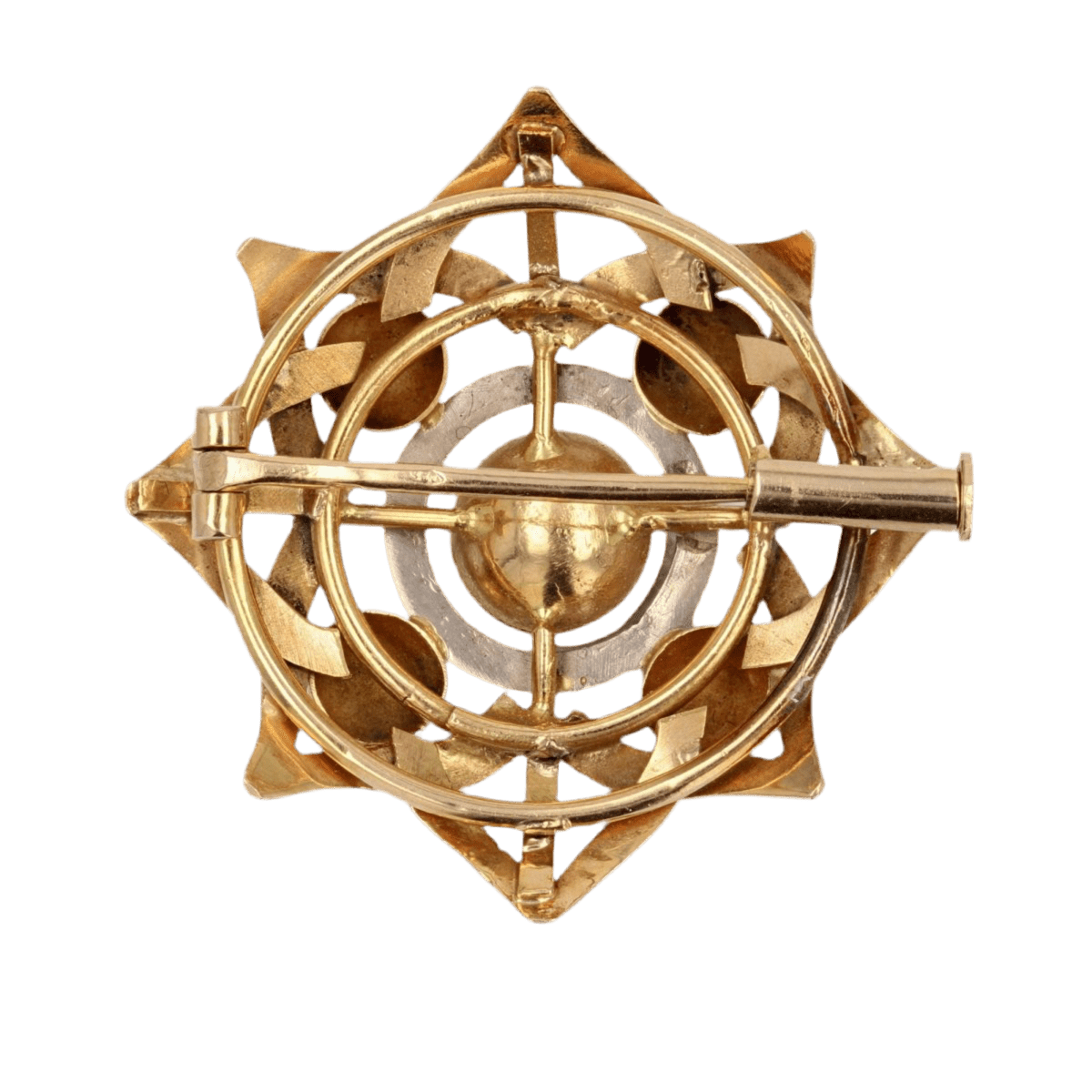 Broche Épingle en or jaune et perles - Castafiore