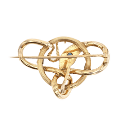 Broche Épingle en or jaune et saphir - Castafiore