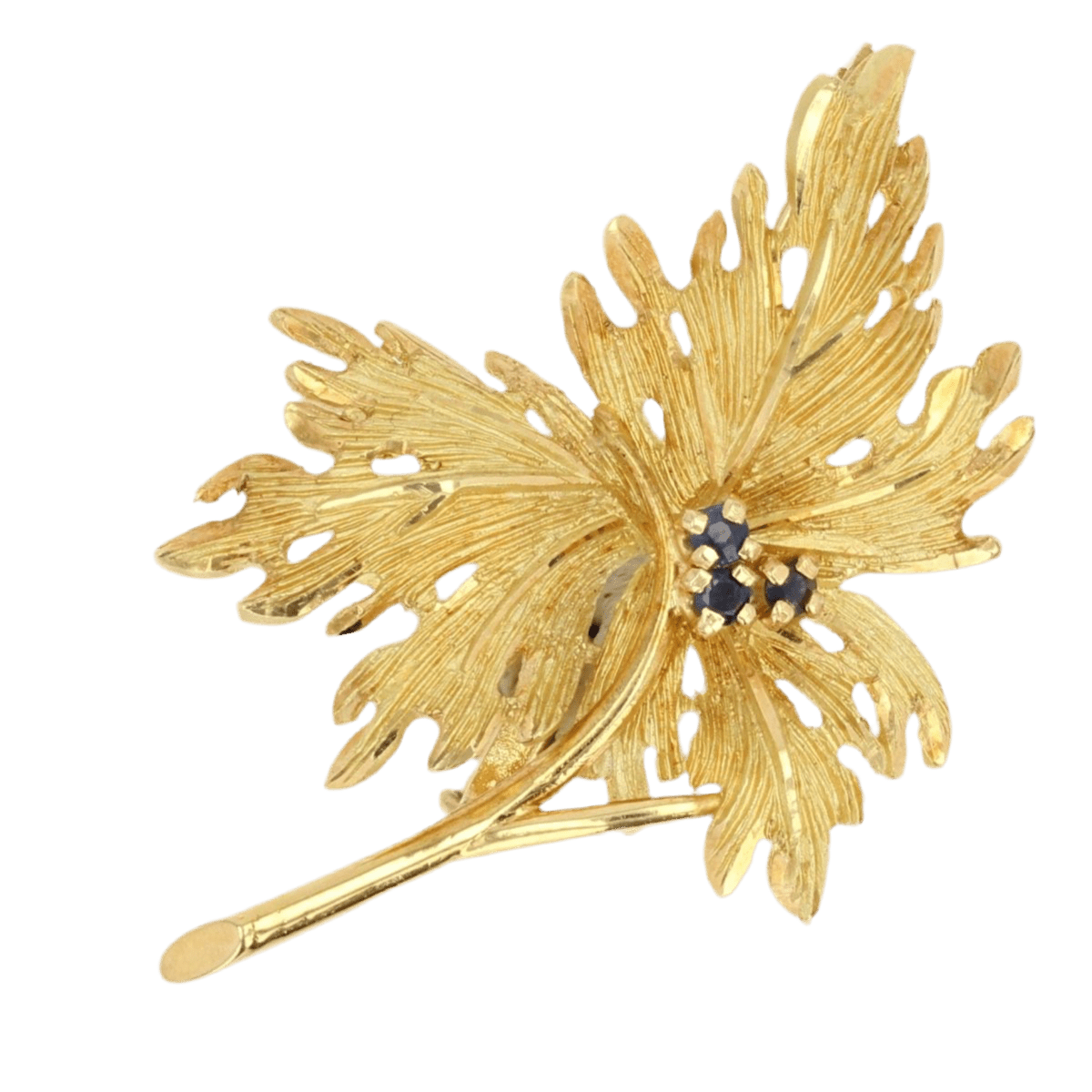 Broche Épingle en or jaune et saphirs - Castafiore