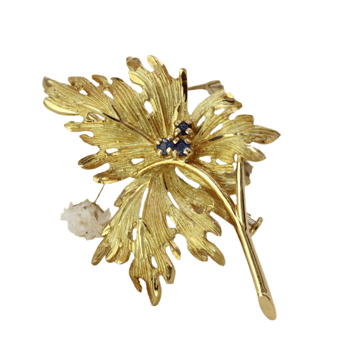 Broche Épingle en or jaune et saphirs - Castafiore