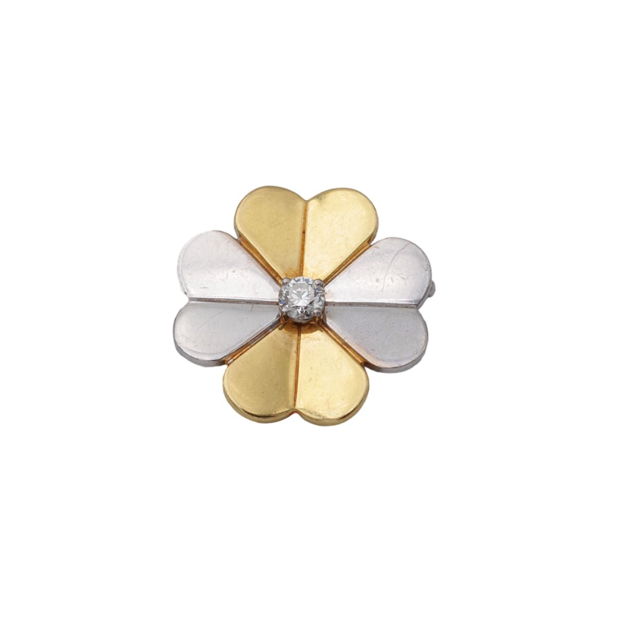Broche Épingle en or jaune, or blanc et diamants - Castafiore