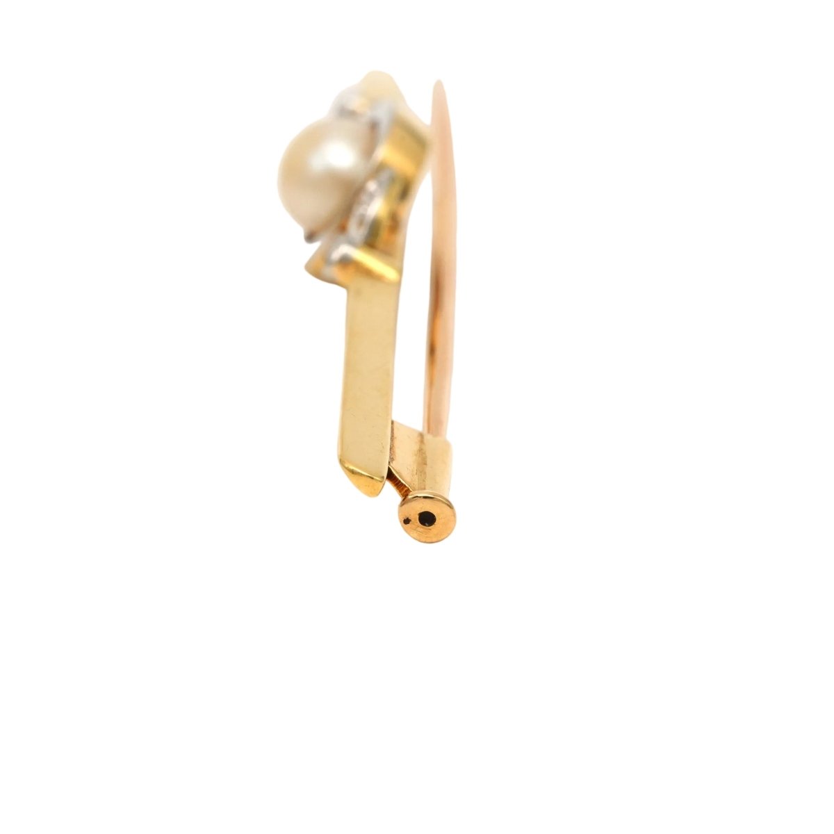Broche Épingle en or jaune, perle et diamants - Castafiore