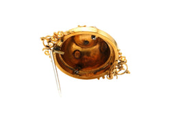 Broche Épingle en or jaune, perles et diamant - Castafiore