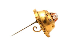 Broche Épingle en or jaune, perles et diamant - Castafiore