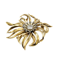Broche Épingle en or jaune, platine et diamants - Castafiore