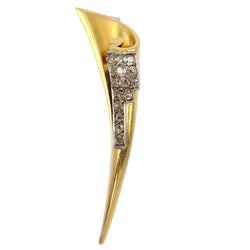 Broche Épingle en or jaune, platine et diamants - Castafiore