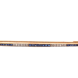 Brooch 1920 sapphires and diamonds in gold